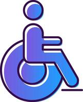 Disabled Gradient Filled Icon vector