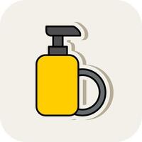 Dish Soap Line Filled White Shadow Icon vector