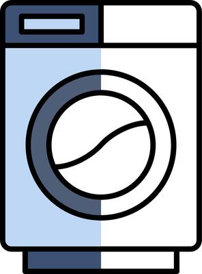 Washing Machine Filled Half Cut Icon