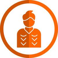 Malnutrition Glyph Orange Circle Icon vector