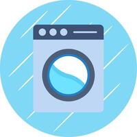 Laundry Flat Blue Circle Icon vector