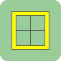 Window Filled Yellow Icon vector