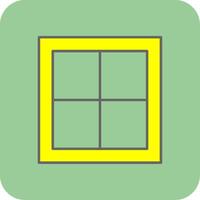 ventana lleno amarillo icono vector