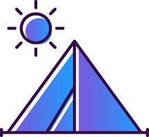 Tent Gradient Filled Icon vector