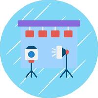 Studio Flat Blue Circle Icon vector
