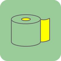baño papel lleno amarillo icono vector