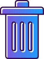 Trash Gradient Filled Icon vector