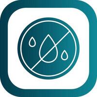 No Water Glyph Gradient Round Corner Icon vector