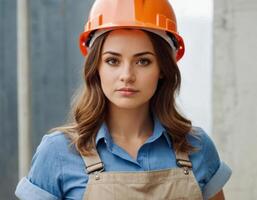 Architect at a construction site. photo