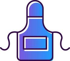 Apron Gradient Filled Icon vector