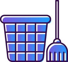 Mop Gradient Filled Icon vector
