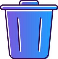 Garbage Gradient Filled Icon vector