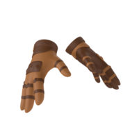 een paar- van bruin handschoenen Aan een transparant achtergrond png