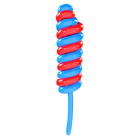 a blue and red lollipop on a stick png