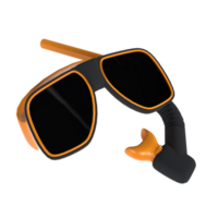 des lunettes de soleil avec une noir et Orange Cadre png