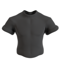 un negro t - camisa en un transparente antecedentes png