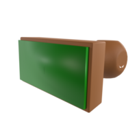 a green and brown box with a transparent background png