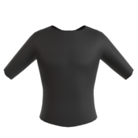 black t - shirt on transparent background png