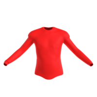 une rouge longue manche chemise sur une transparent Contexte png