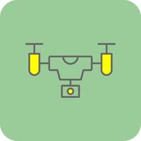 Drone Filled Yellow Icon vector