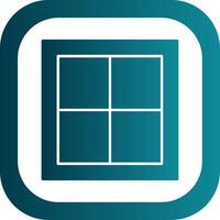 Window Glyph Gradient Round Corner Icon vector