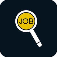 Job Search Glyph Two Color Icon vector