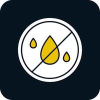 No Water Glyph Two Color Icon vector