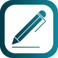 Pen Glyph Gradient Round Corner Icon vector