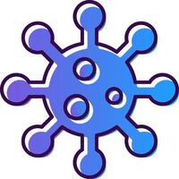 Bacteria Gradient Filled Icon vector