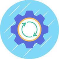 Recovery Flat Blue Circle Icon vector