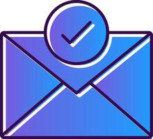 Mail Gradient Filled Icon vector