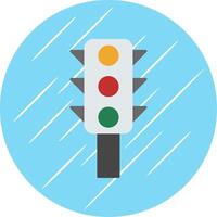 Traffic Control Flat Blue Circle Icon vector