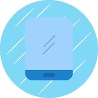 Tablet Flat Blue Circle Icon vector