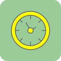 Time Filled Yellow Icon vector