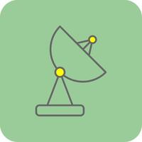 Satellite Dish Filled Yellow Icon vector