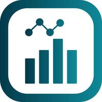 Data Analysis Glyph Gradient Round Corner Icon vector