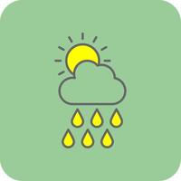 Forecast Filled Yellow Icon vector