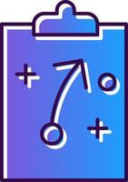 Strategy Gradient Filled Icon vector
