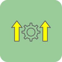 automatización lleno amarillo icono vector