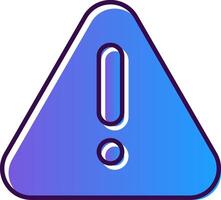 Alert Gradient Filled Icon vector