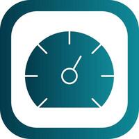 Speedometer Glyph Gradient Round Corner Icon vector