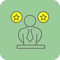 Leader Filled Yellow Icon vector