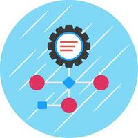 Workflow Flat Blue Circle Icon vector