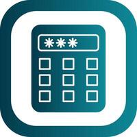 Security Panel Glyph Gradient Round Corner Icon vector