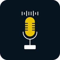 Audio Recorder Glyph Two Color Icon vector