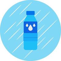 agua botella plano azul circulo icono vector