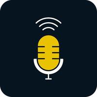 Voice Assistant Glyph Two Color Icon vector