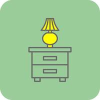 Wardrobe Filled Yellow Icon vector