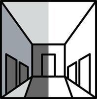 Hallway Filled Half Cut Icon vector