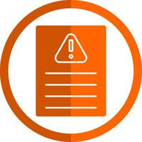 Acceptable Risk Glyph Orange Circle Icon vector